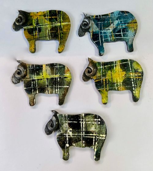 Highland Cows and Sheep - Brooches