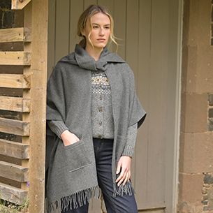 Lambswool Blanket Clothing - Georgia Poncho/Alice Serape/Robyn Jacket/Bobbie Stole