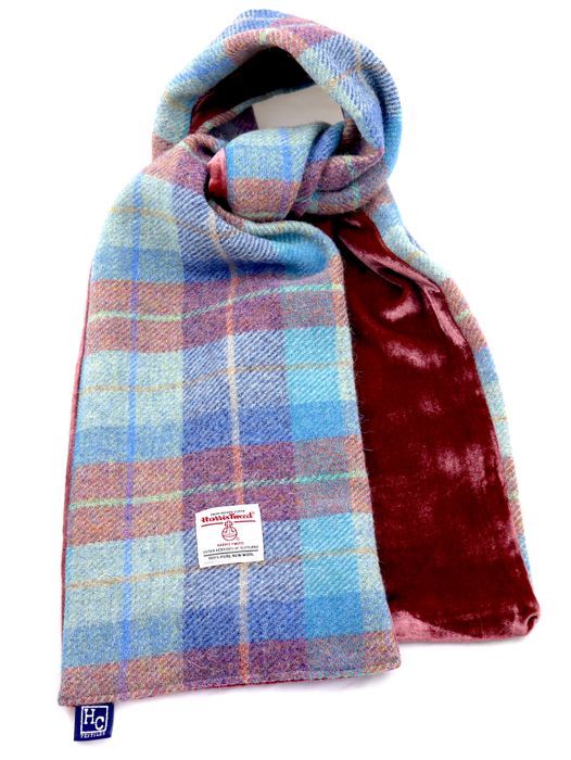 Harris Tweed/Velvet scarves