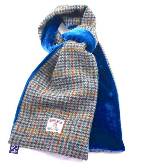 Harris Tweed/Velvet scarves