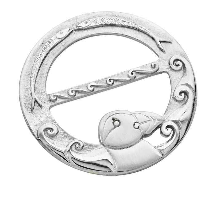 Pewter Scarf Ring & Brooches