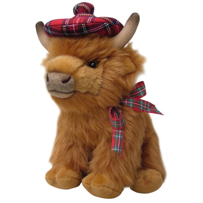 Highland Cow Soft Toys with bonnets