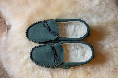Sheepskin and wool slippers