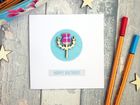 Tartan Highland Cow Card