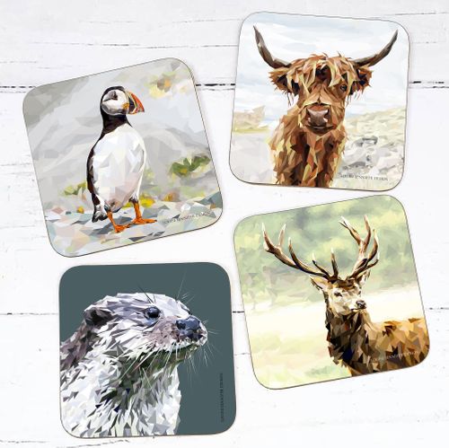 Hardwood coasters - NEW SCOTTISH DESIGNS