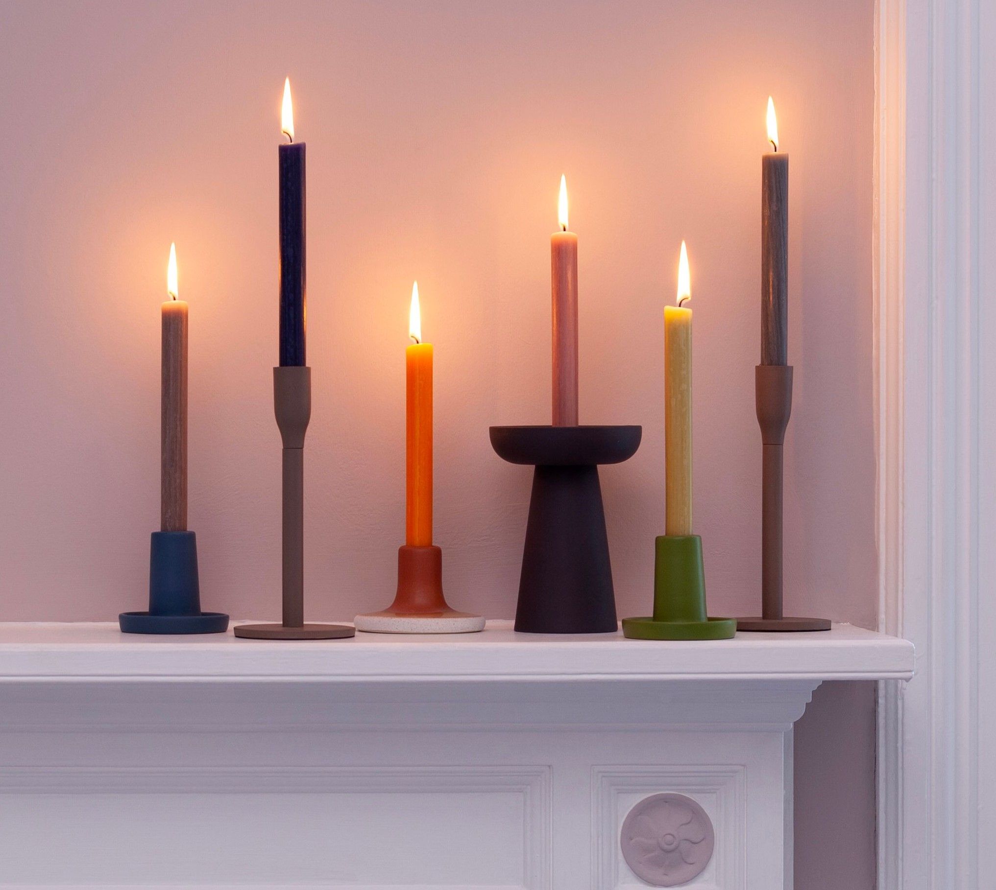 Coloured Dinner Candles
