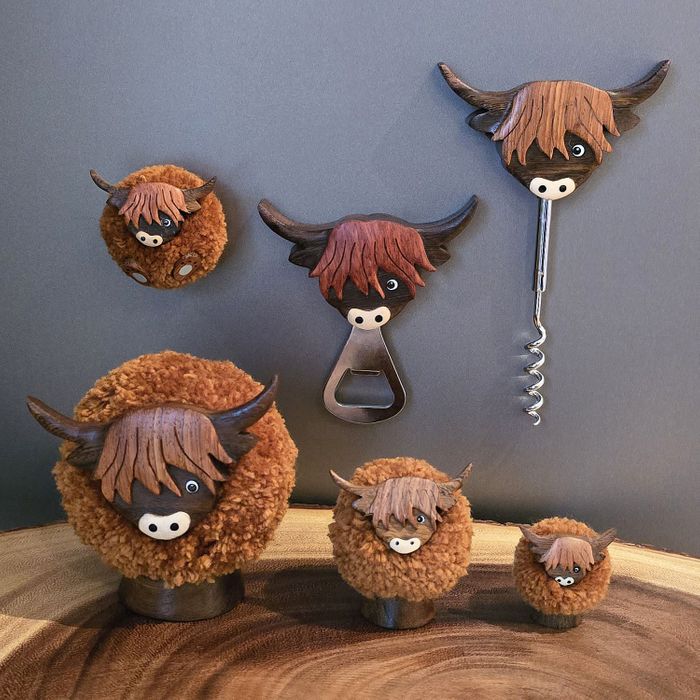 New Highland Cow Wooden Novelties