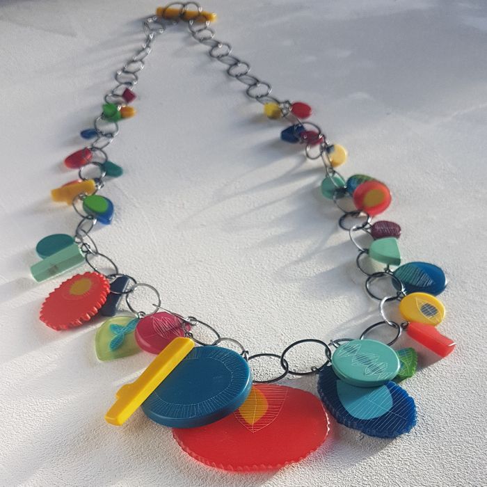 multi charm necklace