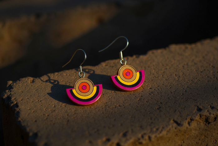 Paper & Wooden Earrings