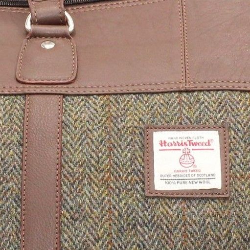 Brodie Harris Tweed and Genunine Leather Travel Bag