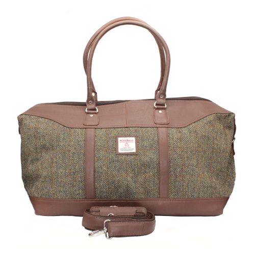 Brodie Harris Tweed and Genunine Leather Travel Bag