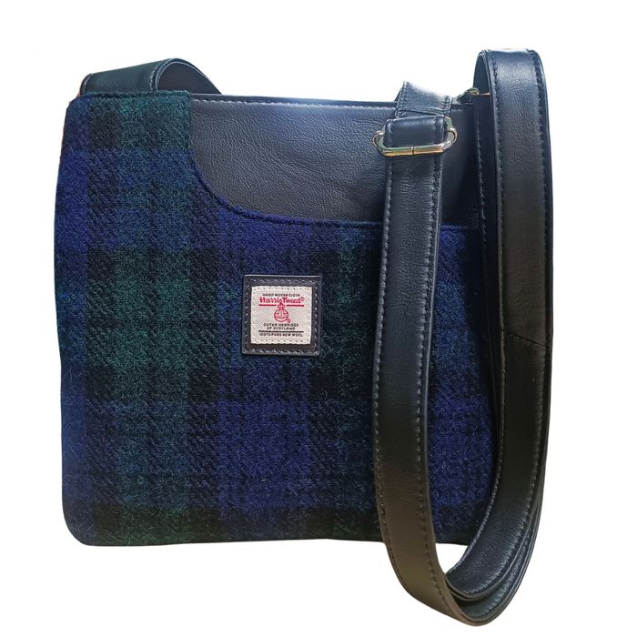 Mina Harris Tweed Cross-Body Bag - Genuine Leather
