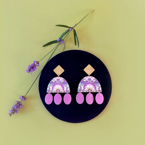 Midnight Cascade Dangle Stud Earrings