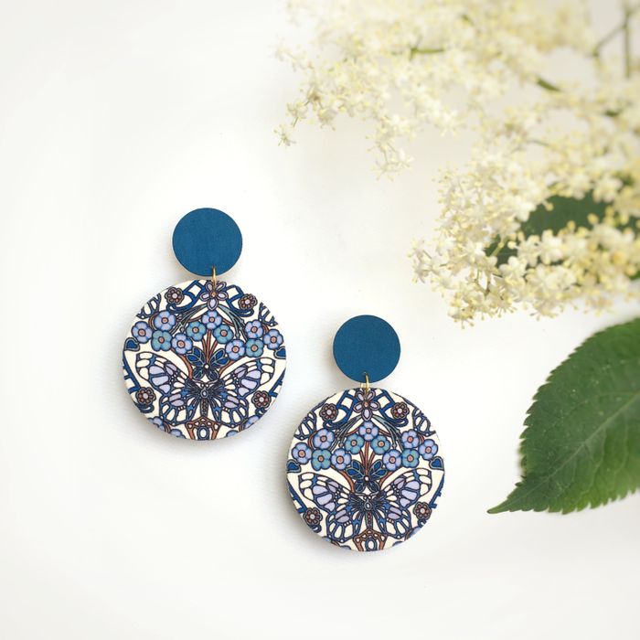 Supermoon Dangle Stud Earrings