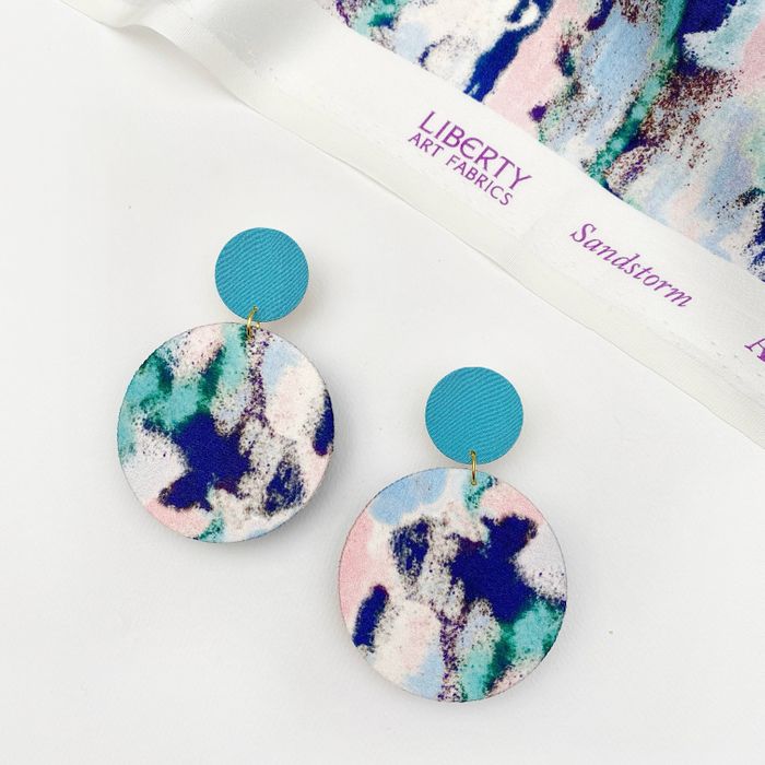 Supermoon Dangle Large Stud Earrings