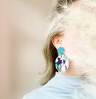 Supermoon Dangle Large Stud Earrings