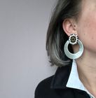 New Moon Stud Earrings