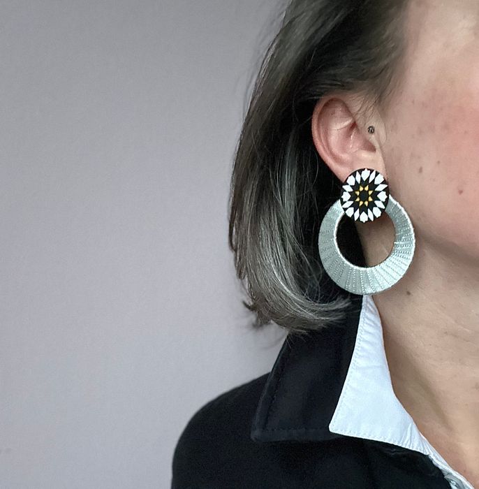 New Moon Stud Earrings