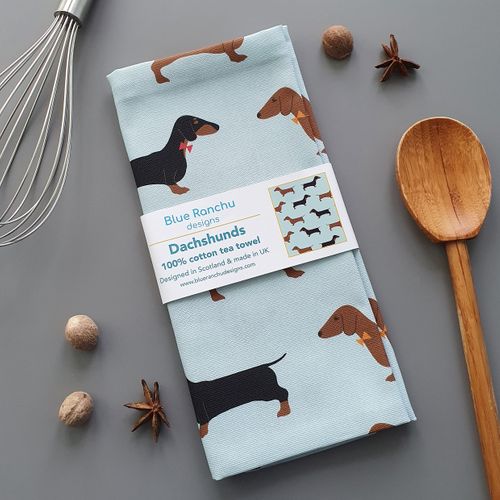 Dachshunds Tea Towel