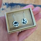round speckle earrings