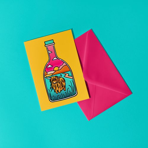 Highland Cow Greeting Card