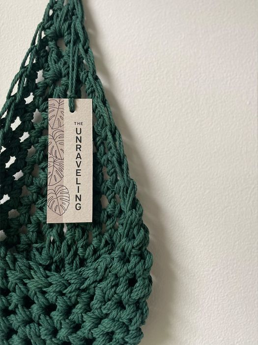 Green Cotton Plant Basket (Large)
