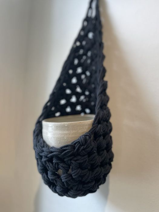 Black Cotton Plant Basket