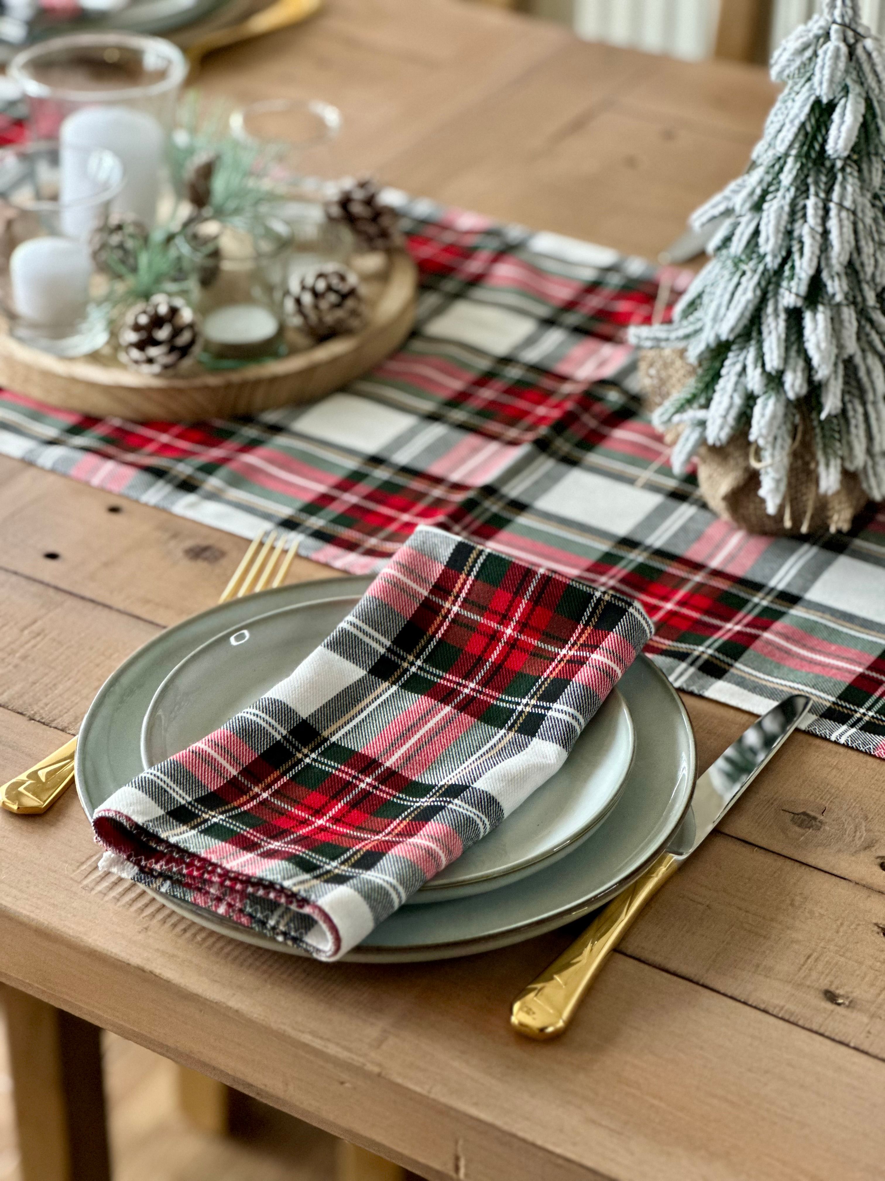 Tartan table runner