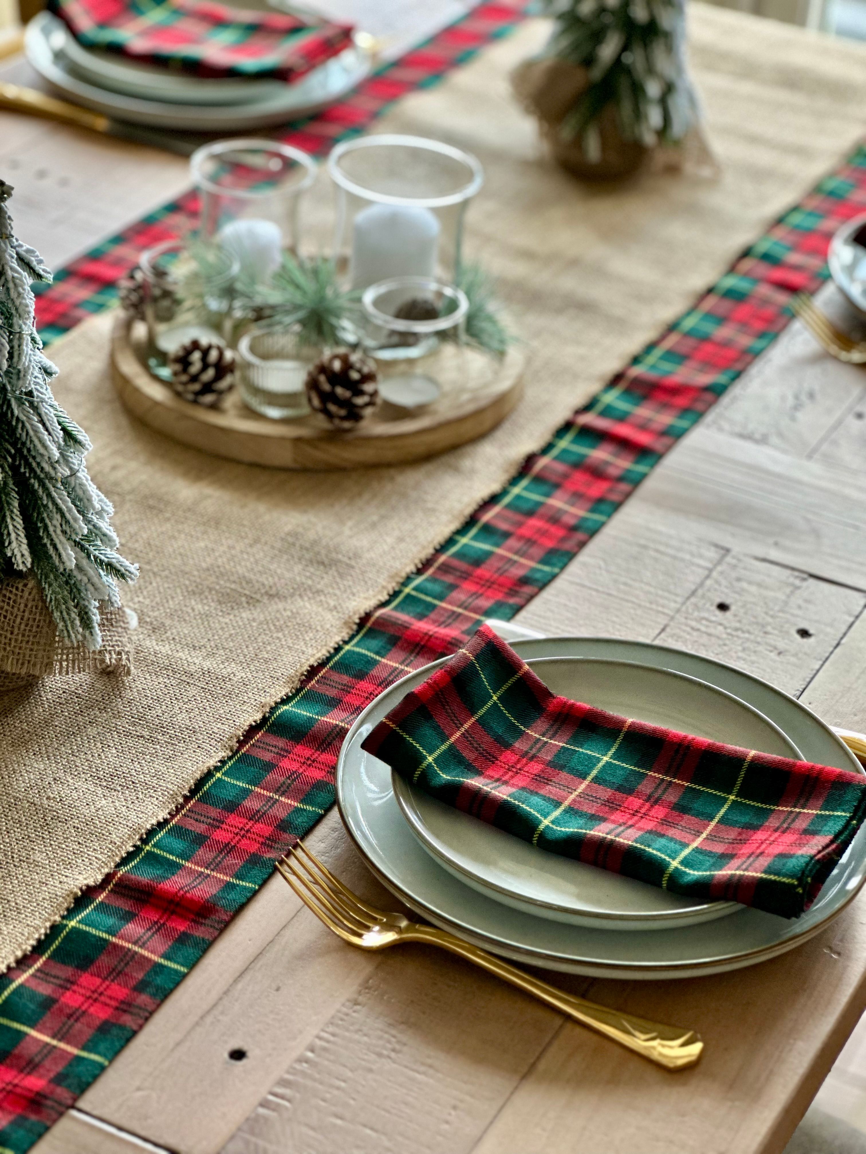 Tartan table runner