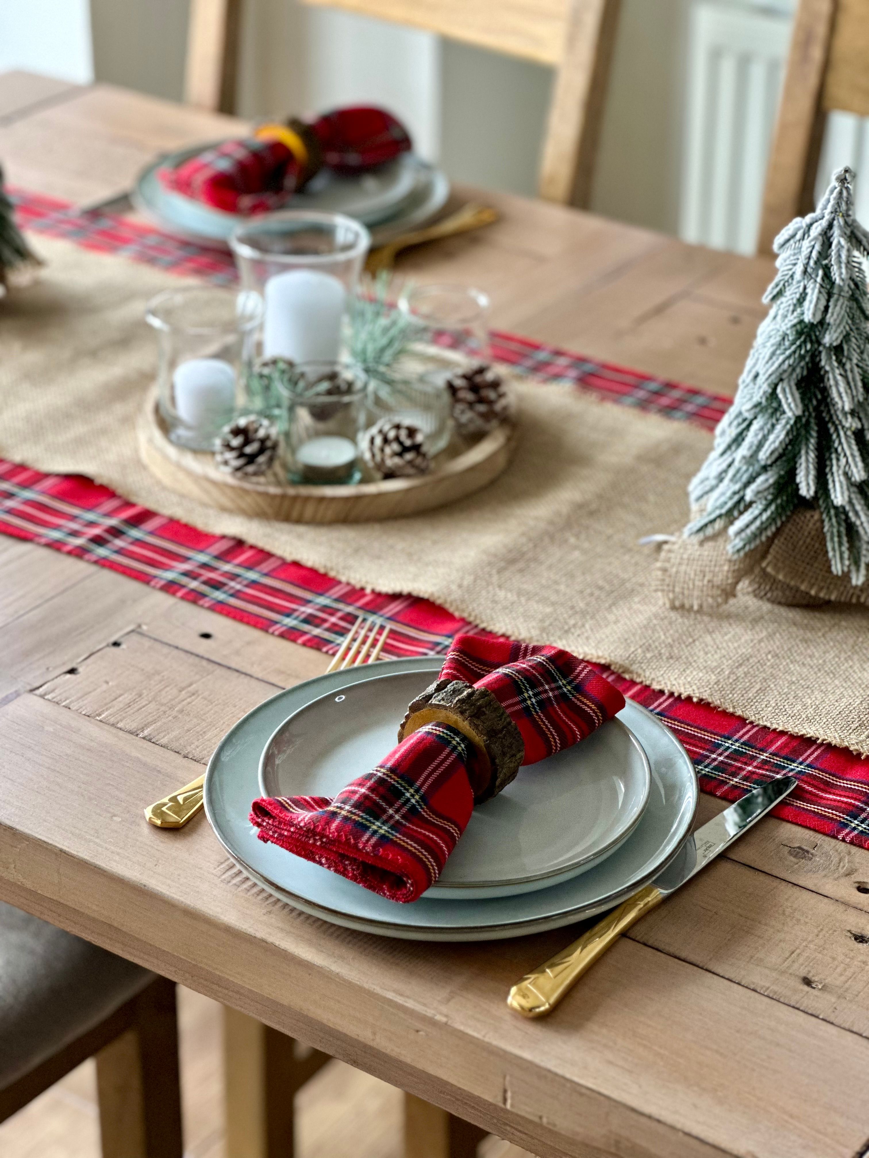 Tartan table runner