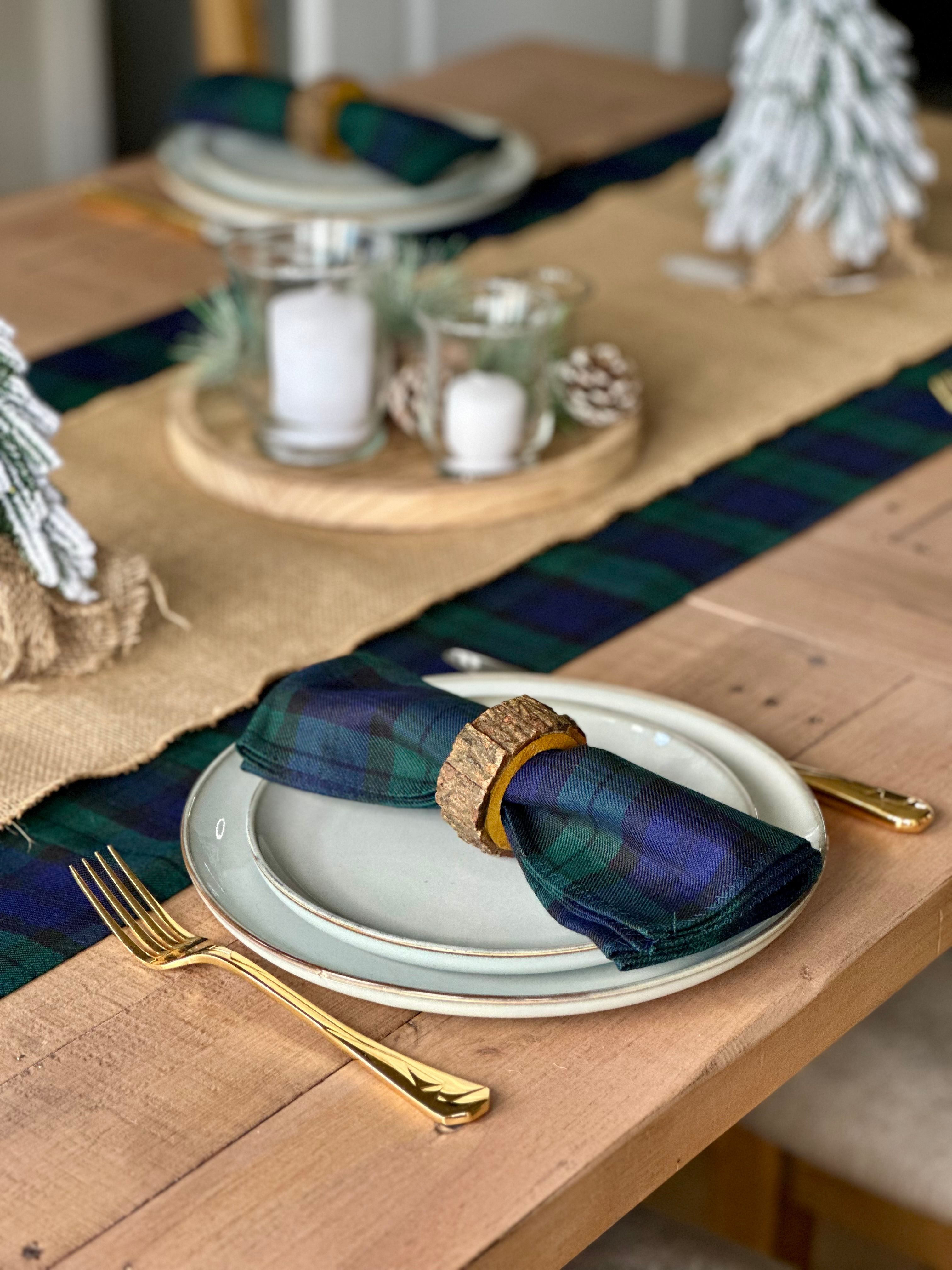 Tartan table runner
