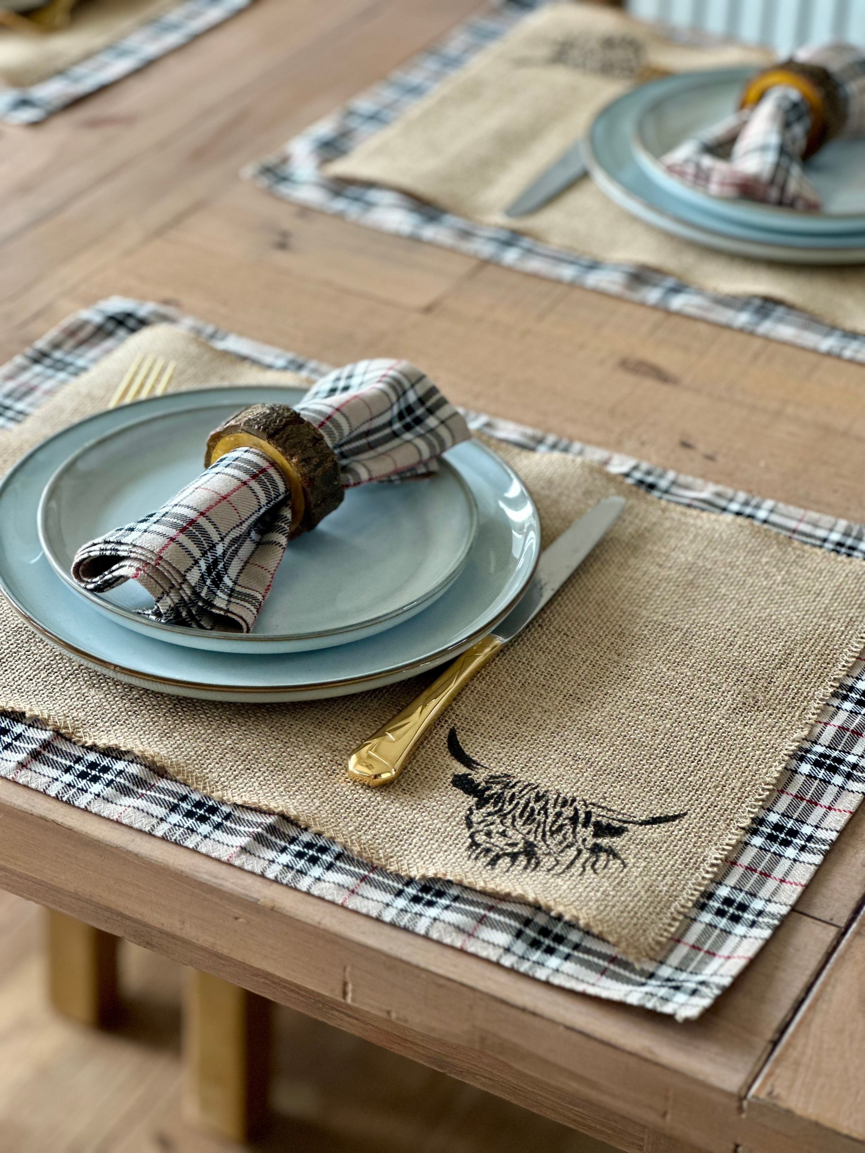 Tartan placemats