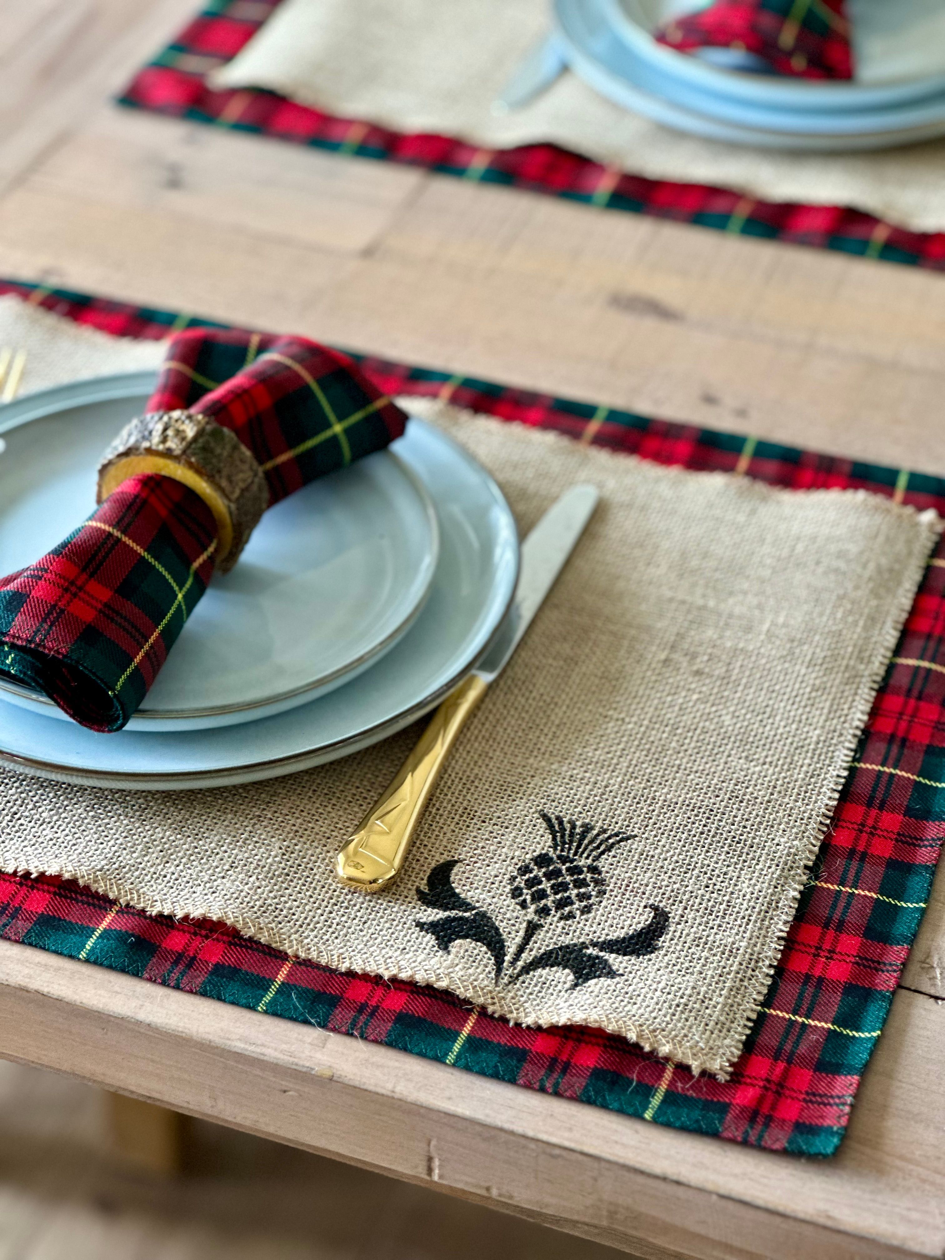 Tartan placemats