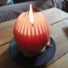 Segemented Sphere pure beeswax candle
