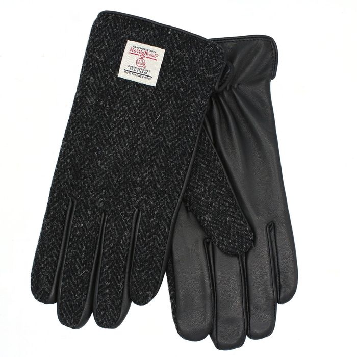 Grant Mens Harris Tweed & Leather Gloves