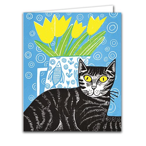Cat and Flowers
