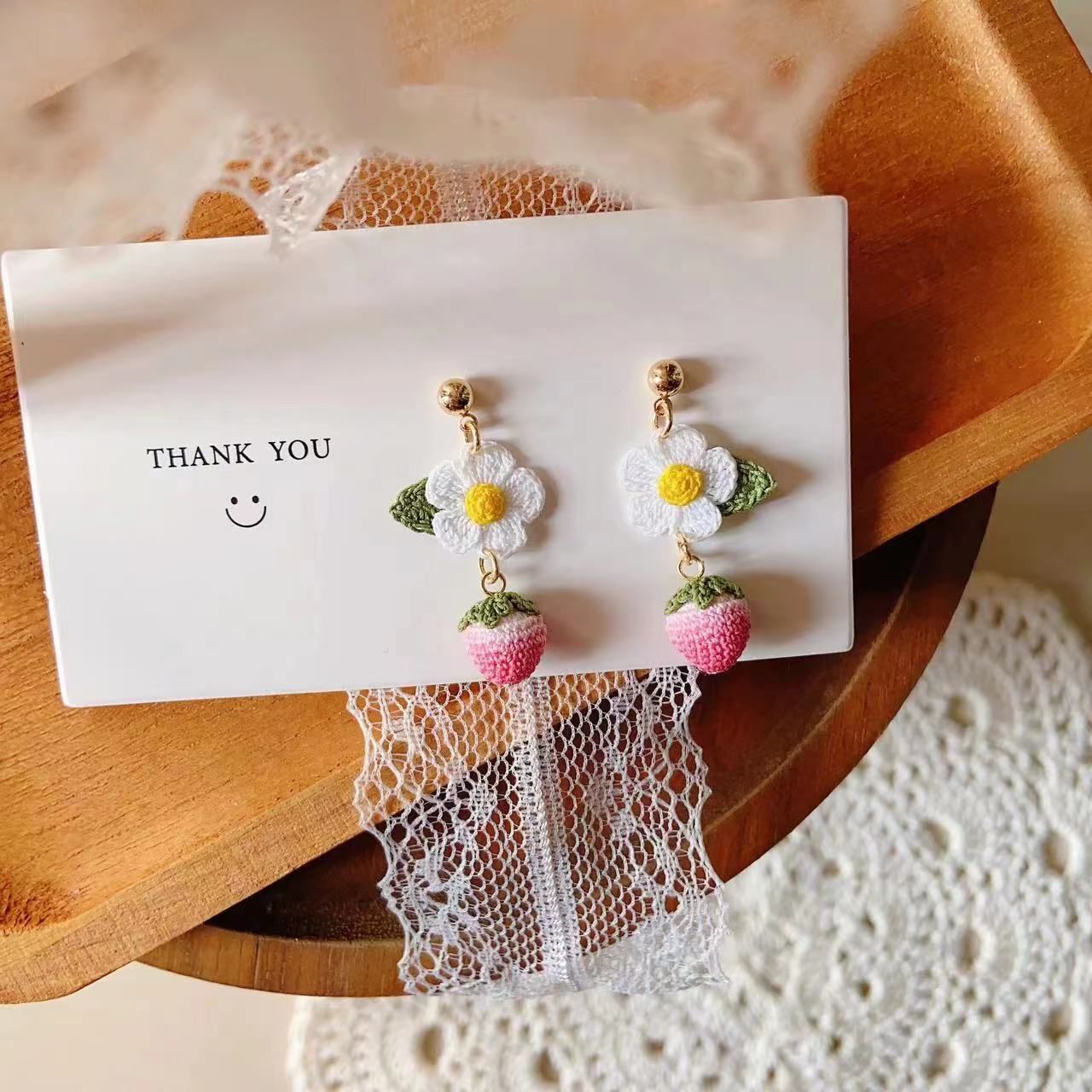 Strawberry Earrings (Pink)
