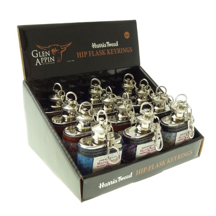 Harris Tweed Hip Flasks