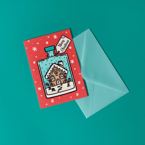 Gingerbread House Christmas Card