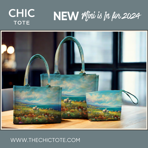 Artistic Tote Bags | Pouch Travel Bags | Irish-Designed | Sheep in Kerry