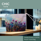 Artistic Tote Bags | Pouch Travel Bags | Irish-Designed | Thistle Flower