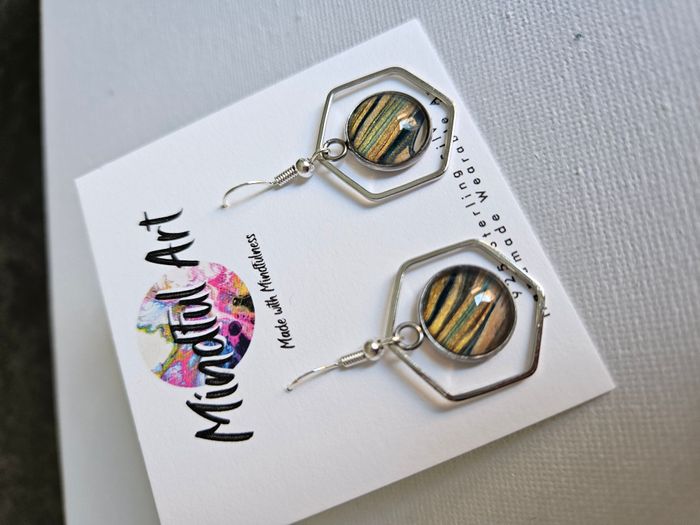 12mm Hexagon Earrings