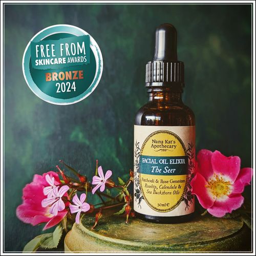 Facial Oil Elixir -The Seer- Patchouli & Rose Geranium - for Wise & Mature Skin