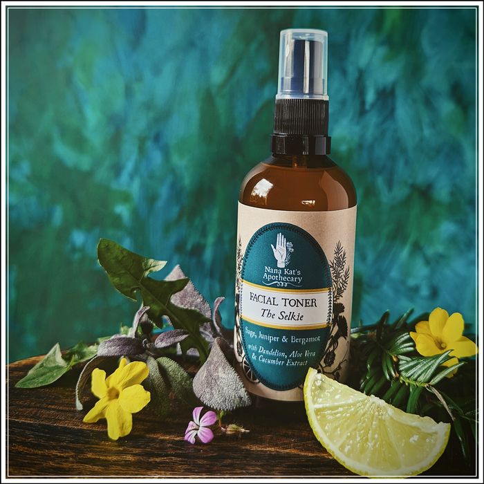 Herbal Facial Toner - The Selkie - with Bergamot - Suitable for Oily & Acne Prone Skin