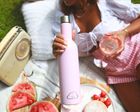 Kiss Me Pink Insulated Wine Bottle