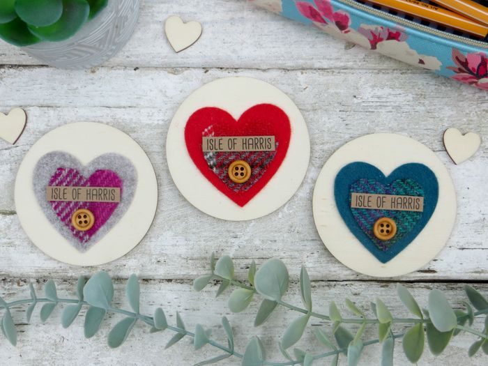 Harris Tweed and Tartan Fridge Magnets