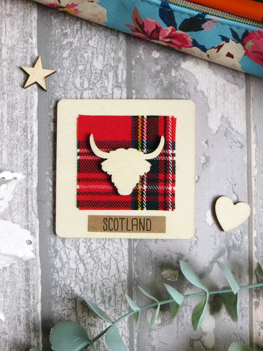Harris Tweed and Tartan Fridge Magnets