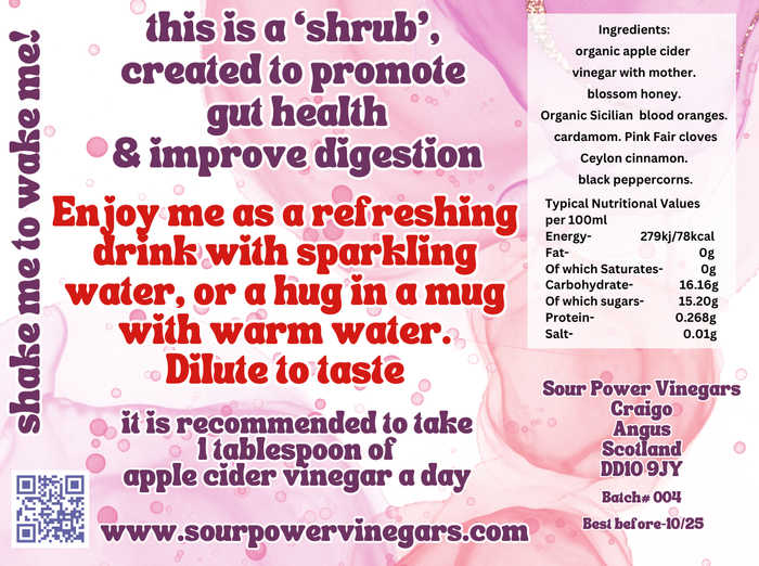 Scottish honeyberry, pink peppercorn & rose petals infused vinegar