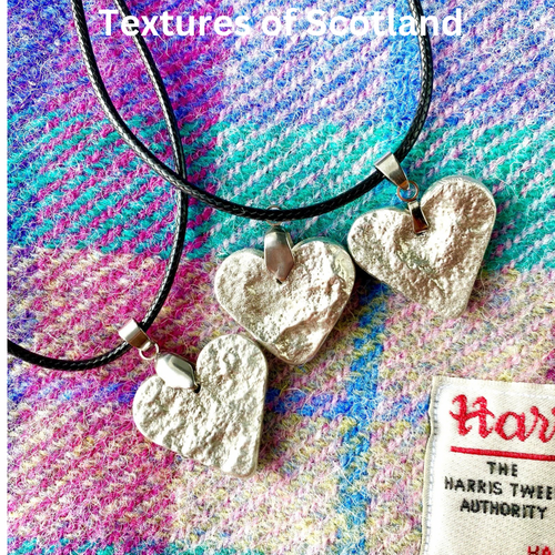 Textures of Scotland - heart pendant