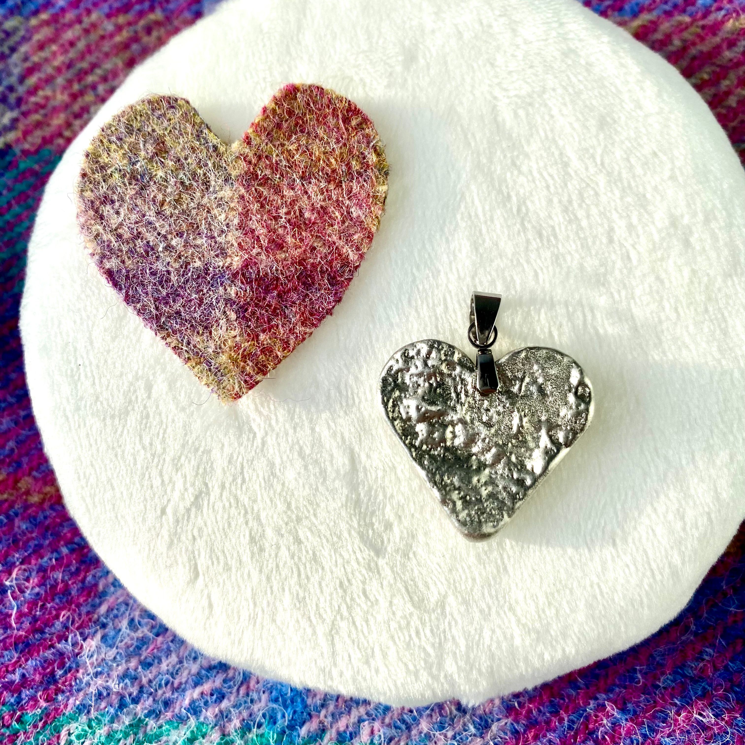 Textures of Scotland - heart pendant